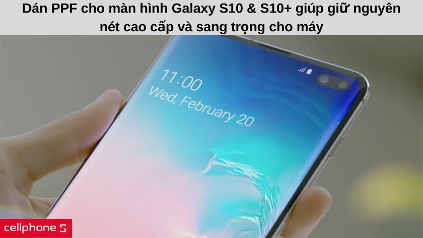 Dán PPF màn hình Galaxy S10, S10 Plus