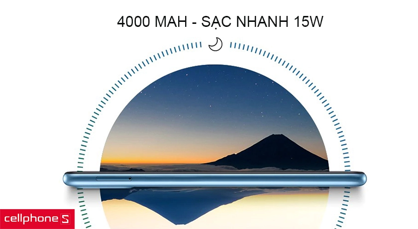 Viên pin 4.000 mAh cho thời lượng hoạt động cả ngày