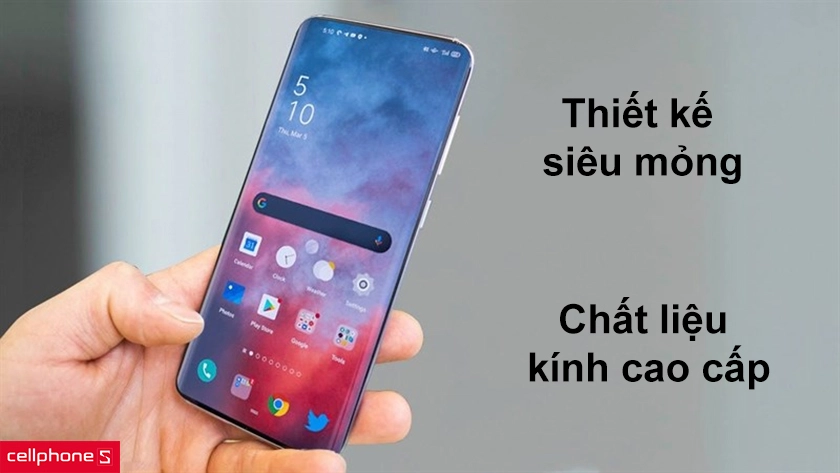 Thiết kế siêu mỏng, chất liệu kính cao cấp