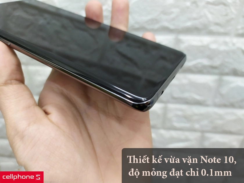 Thiết kế phù hợp Samsung Galaxy Note 10, độ mỏng 0.1mm bảo vệ tối ưu