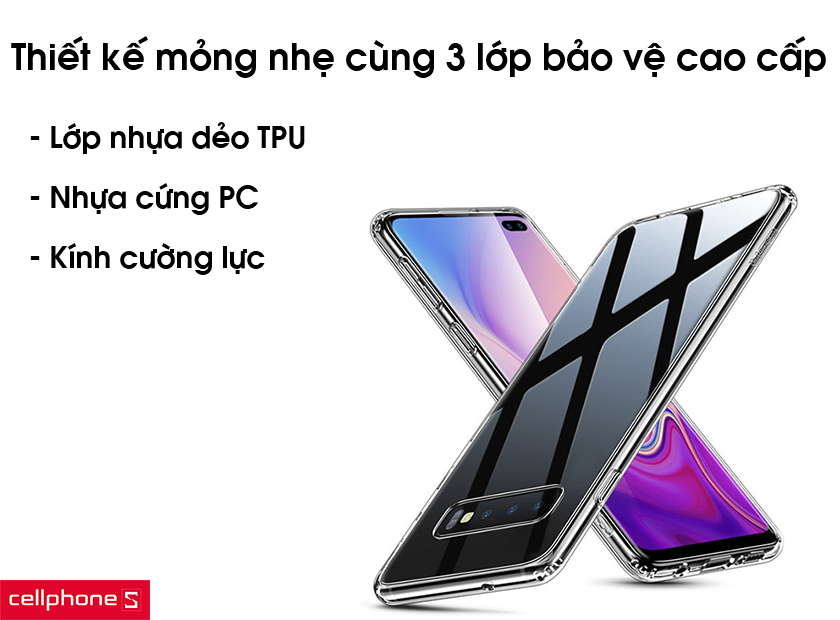 Thiết kế mỏng nhẹ cùng 3 lớp bảo vệ cao cấp