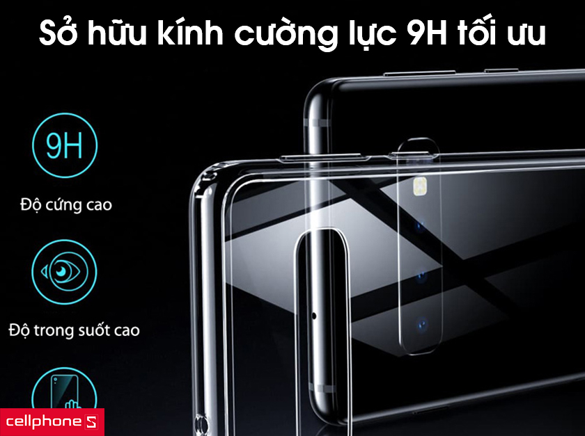 Sở hữu kính cường lực 9H tối ưu