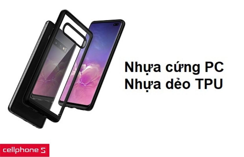 Chất liệu nhựa cứng PC và nhựa dẻo TPU mang đến độ bền tốt