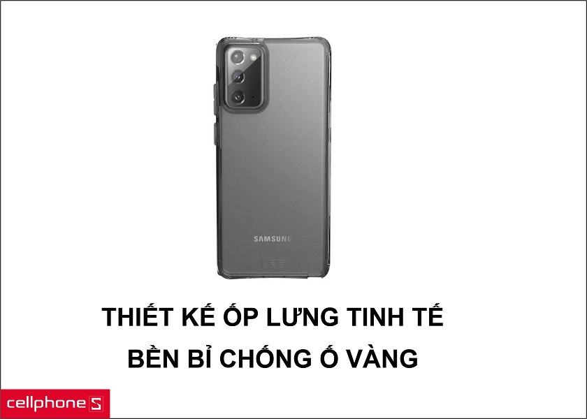 Thiết kế ốp lưng bền bỉ chất lượng cùng khả năng chống ố vàng theo thời gian
