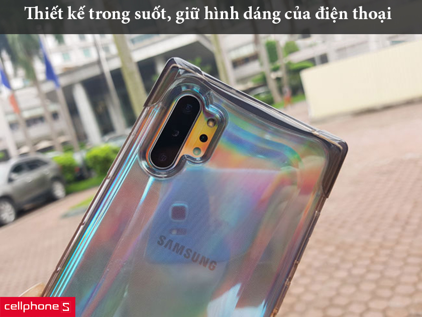 Thiết kế trong suốt, giữ hình dáng của điện thoại