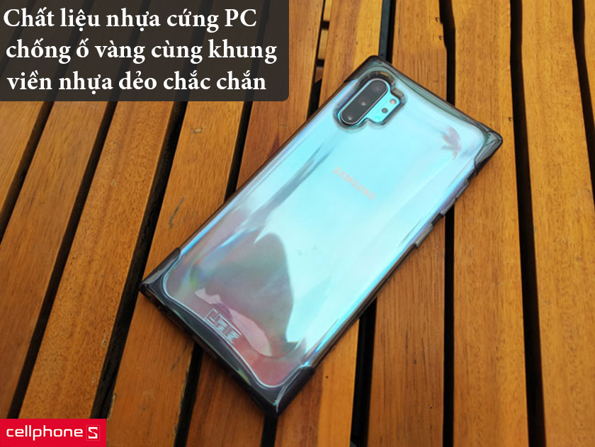Chất liệu nhựa cứng PC chống ố vàng cùng viền nhựa dẻo bảo vệ máy