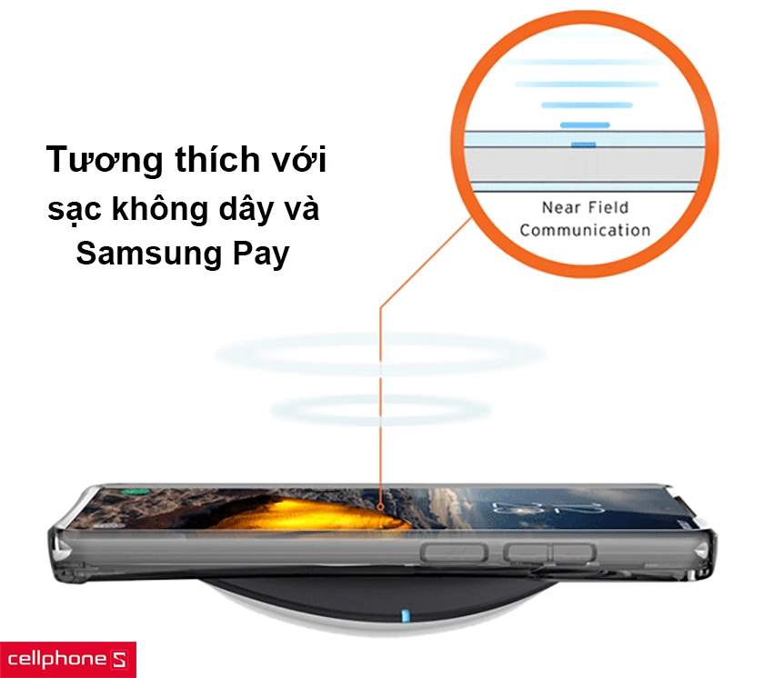 tương thích với sạc không dây và Samsung Pay