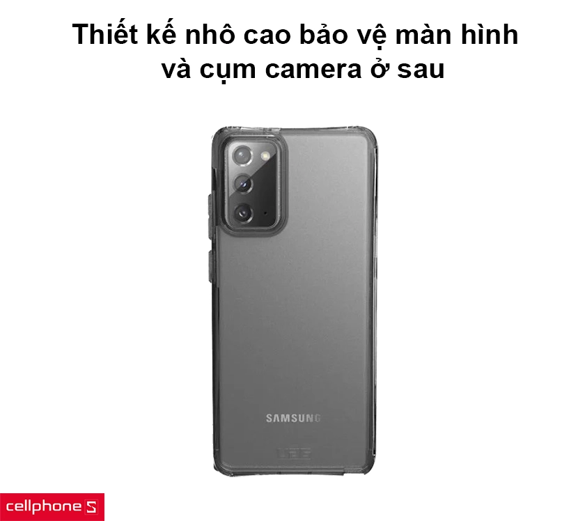 thiết kế nhô cao bảo vệ màn hình