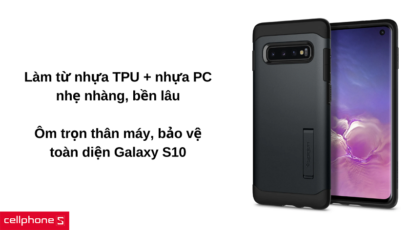 Chất liệu nhựa TPU + PC cho trọng lượng nhẹ, bỏ túi dễ dàng