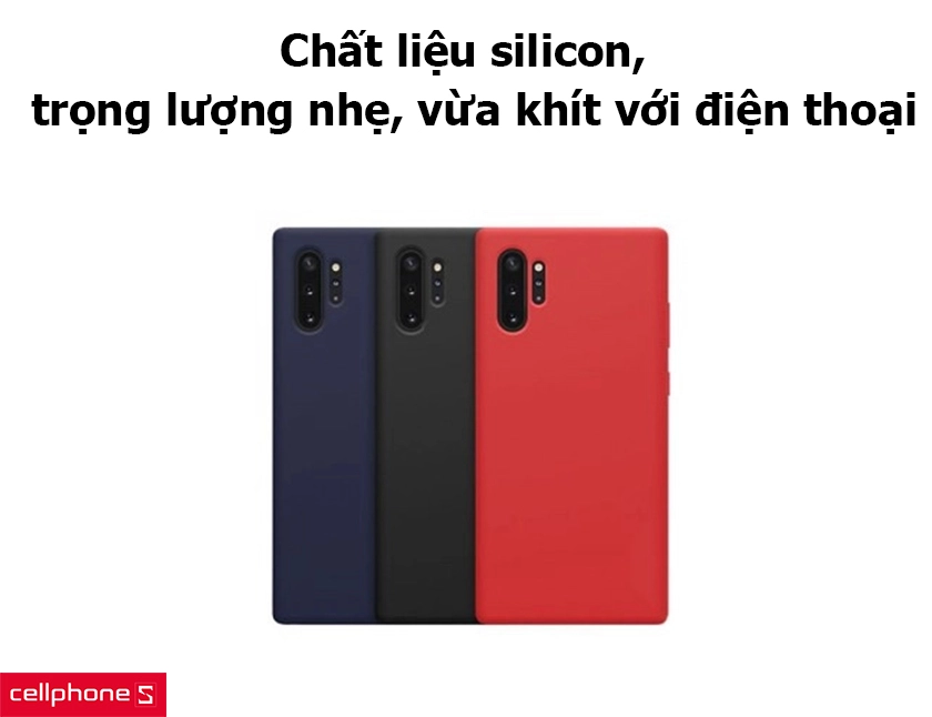 Chất liệu silicon, trọng lượng nhẹ, vừa khít với điện thoại