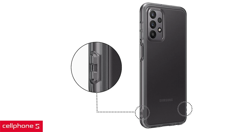 Ốp lưng Samsung Galaxy A23 2022 Clear Cover - Dễ thao tác, gia công tỉ mỉ