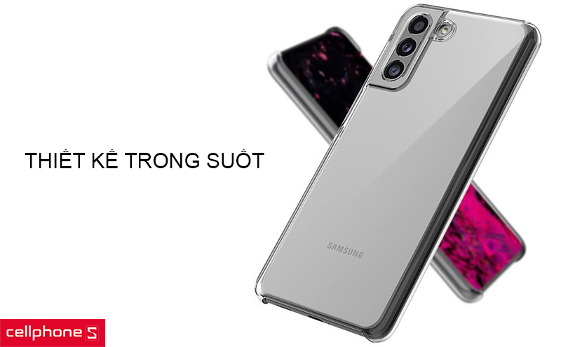 Ốp lưng trong suốt giúp làm nổi bật thêm thiết kế của điện thoại