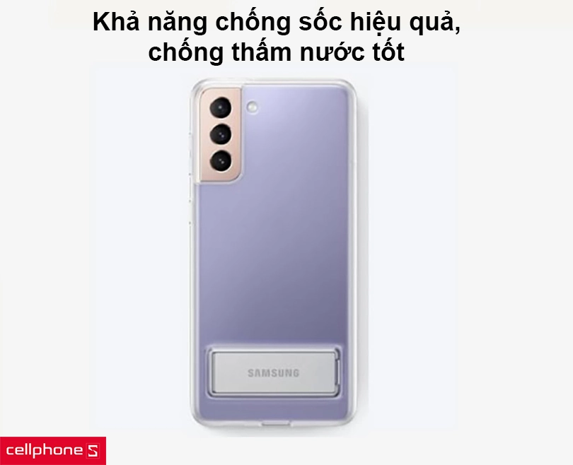 Ốp lưng Samsung Galaxy S21 FE Clear Standing Cover Transparent 