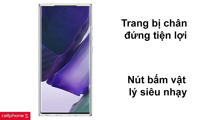 Trang bị chân đứng tiện lợi, nút bấm vật lý siêu nhạy