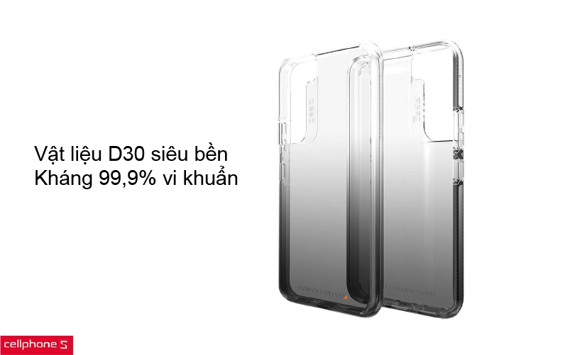 Chất liệu D30 bền chắc, thiết kế mỏng nhẹ