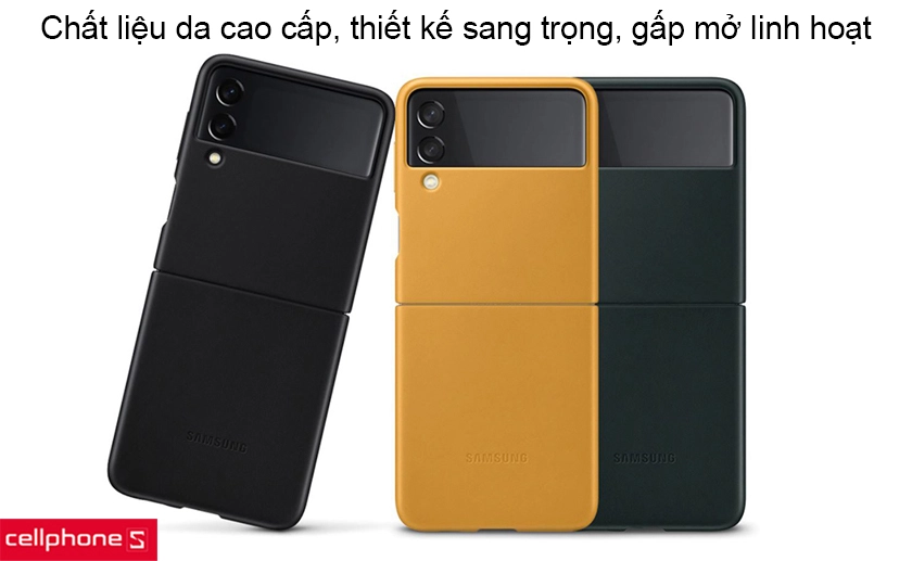 Ốp lưng Samsung Galaxy Z Flip 3 Leather Cover