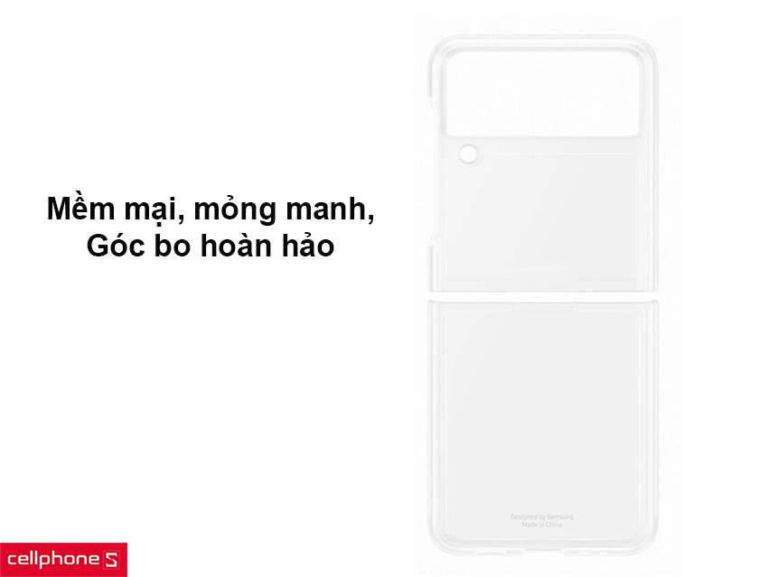 Ốp lưng Samsung Galaxy Z Flip 3 Clear cover with ring Transparency