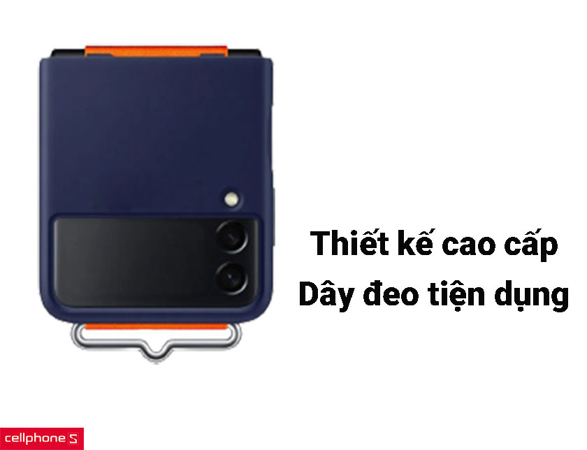 Ốp lưng Samsung Galaxy Z Flip 3 Silicone cover with strap 