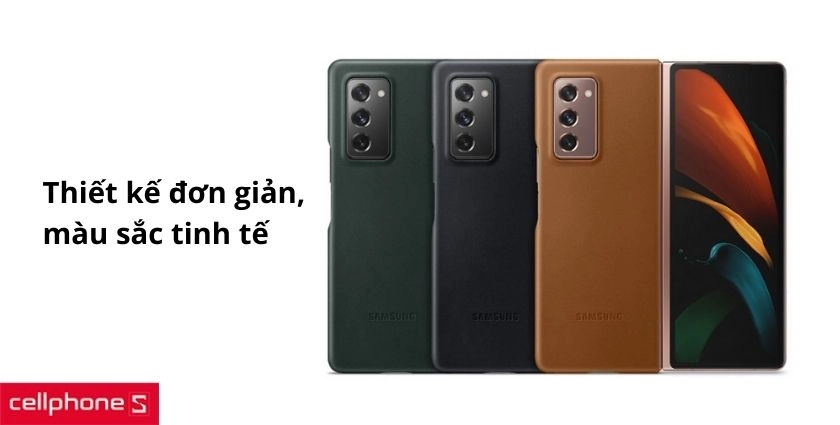 Ốp lưng Samsung Galaxy Z Fold 3 Leather Cover 