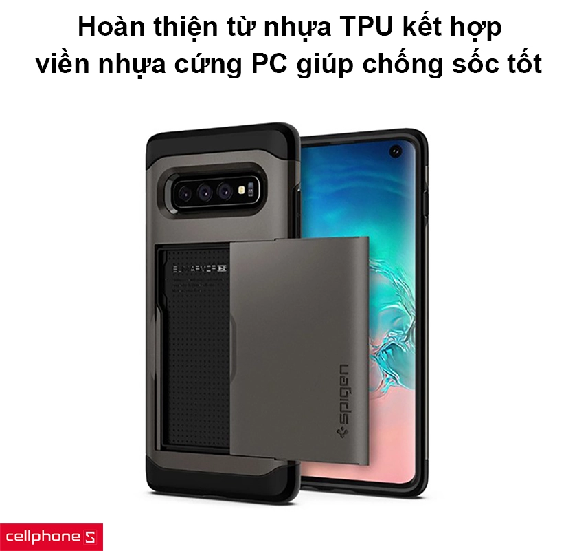 Hoàn thiện từ nhựa TPU kết hợp PC cho khả năng chống sốc tốt