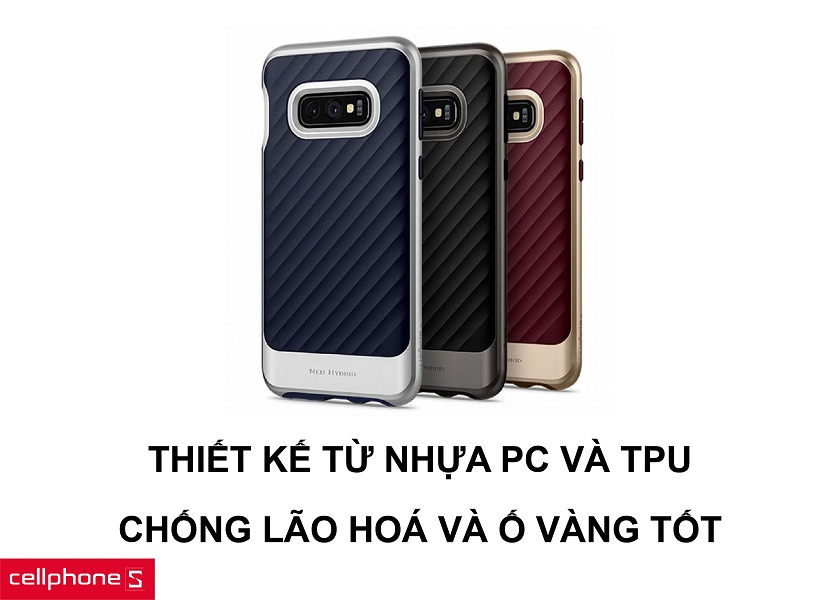 Thiết kế từ nhựa PC và TPU bền chắc, linh hoạt cùng khả năng chống lão hoá tốt