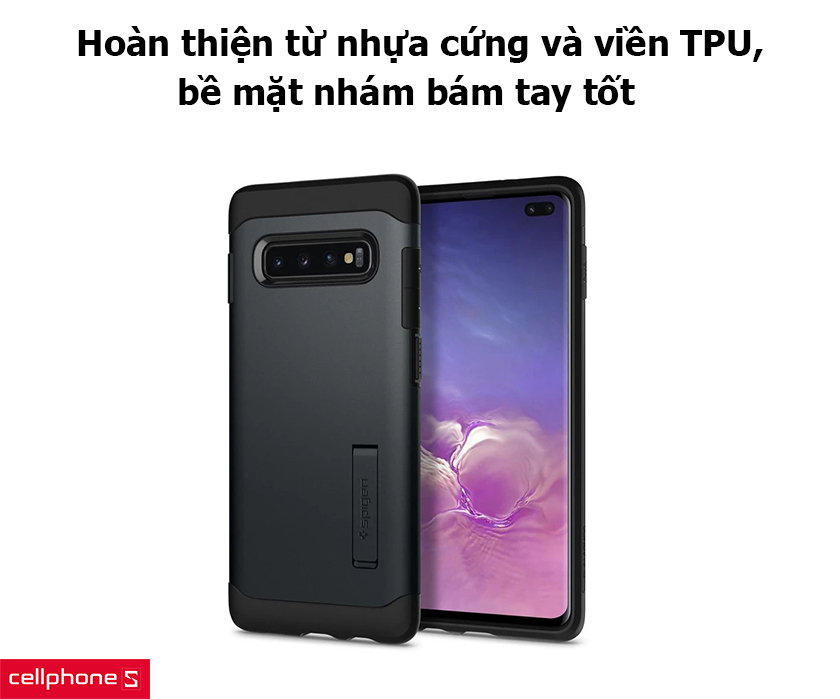 Hoàn thiện từ chất liệu Polycarbonat và viền TPU, bề mặt nhám bám tay tốt