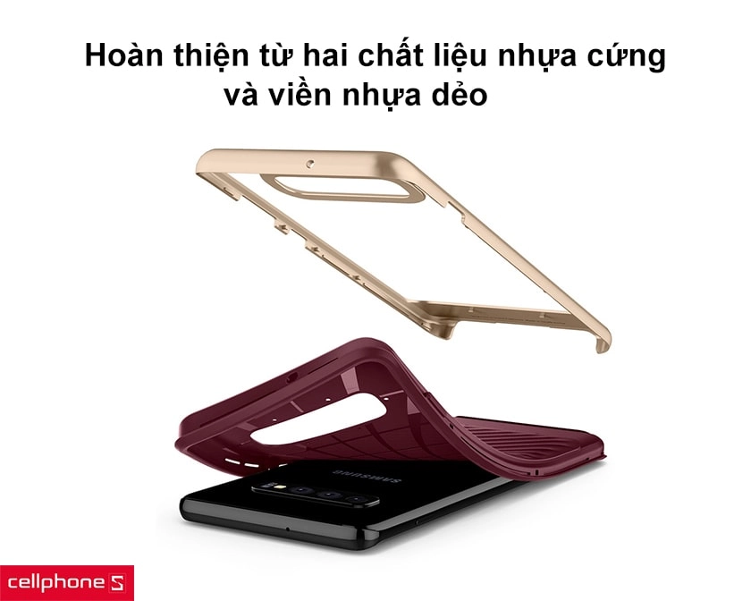 Hoàn thiện từ hai chất liệu nhựa cứng và viền nhựa dẻo