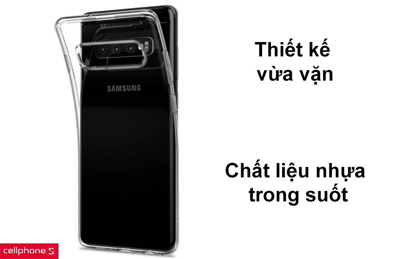 Thiết kế vừa vặn, chất liệu nhựa trong suốt