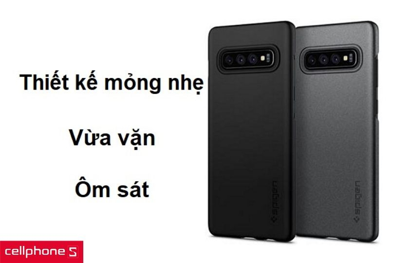 Thiết kế mỏng nhẹ, vừa vặn ôm sát vào máy