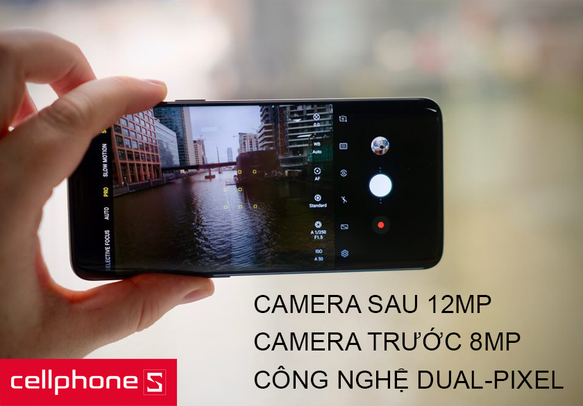 Camera được đầu tư chất lượng với camera sau 12MP với công nghệ dual-pixel