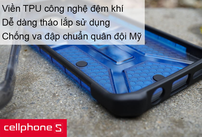 Chống va đập chuẩn quân đội Mỹ, viền TPU với công nghệ đệm khí tối ưu hóa khả năng bảo vệ