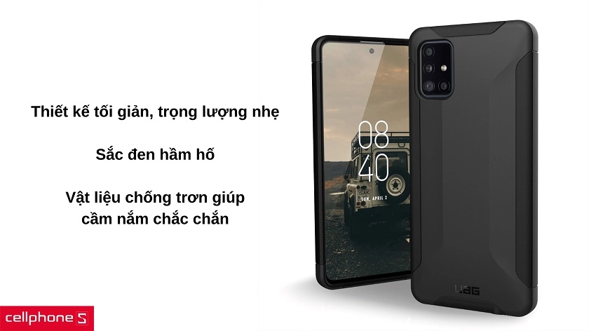 Thiết kế tối giản với màu đen hầm hố, sử dụng vật liệu chống trơn cầm nắm chắc chắn