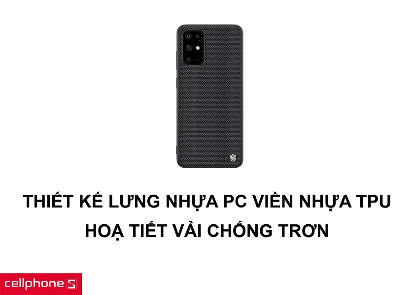 Thiết kế của sự kết hợp nhựa PC và TPU tinh tế cùng hoạ tiết chống trơn ở mặt lưng