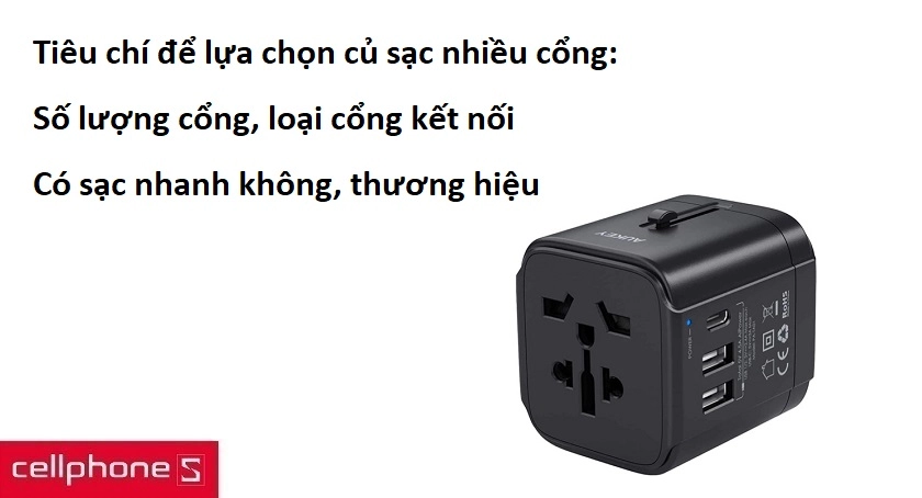 4 tiêu chí để lựa chọn củ sạc nhiều cổng tốt nhất