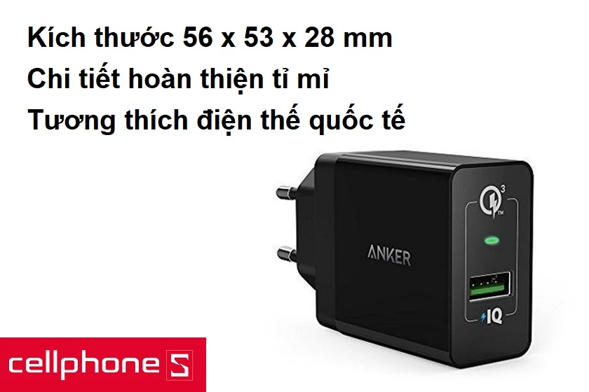 Chi tiết hoàn thiện tỉ mỉ, tương thích điện thế quốc tế