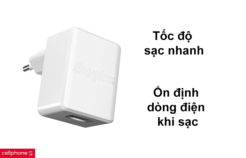 Tốc độ sạc nhanh, ổn định dòng điện khi sạc