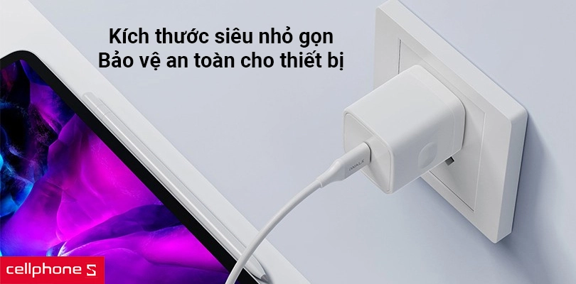 Kích thước siêu nhỏ gọn, bảo vệ an toàn cho thiết bị