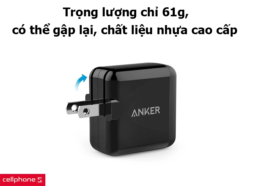 Trọng lượng chỉ 61g, chất liệu nhựa cao cấp