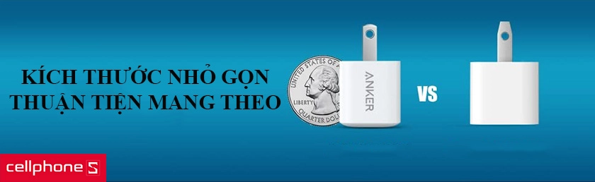 Kích thước nhỏ gọn, thuận tiện mang đi bất cứ đâu