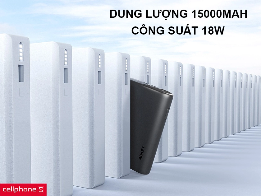 Công suất 18w dung lượng 15000mAh
