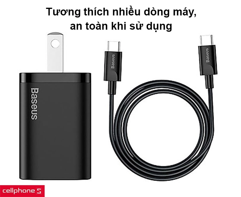Sạc Baseus Super SI 25W 1 cổng kèm cáp Type-C to Type-C 1M