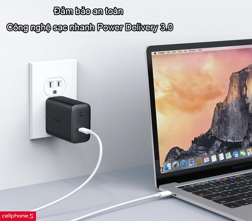 Đảm bảo an toàn, tích hợp công nghệ sạc nhanh Power Delivery 3.0