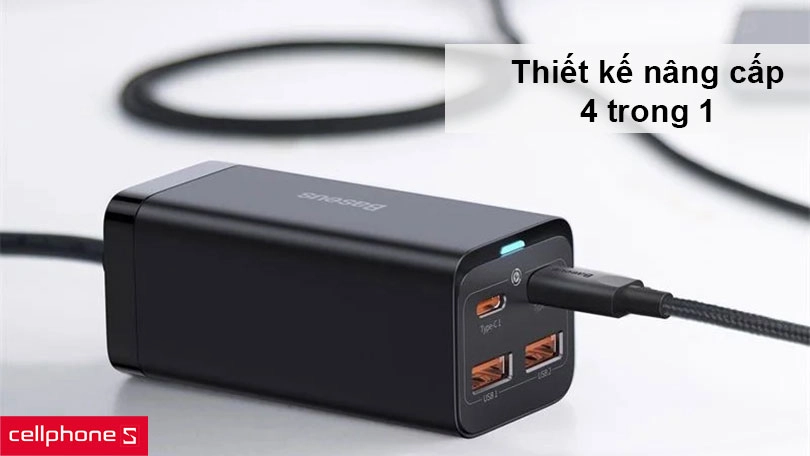 Củ sạc nhanh Baseus Gan3 Pro Desktop 2C-2U 100W