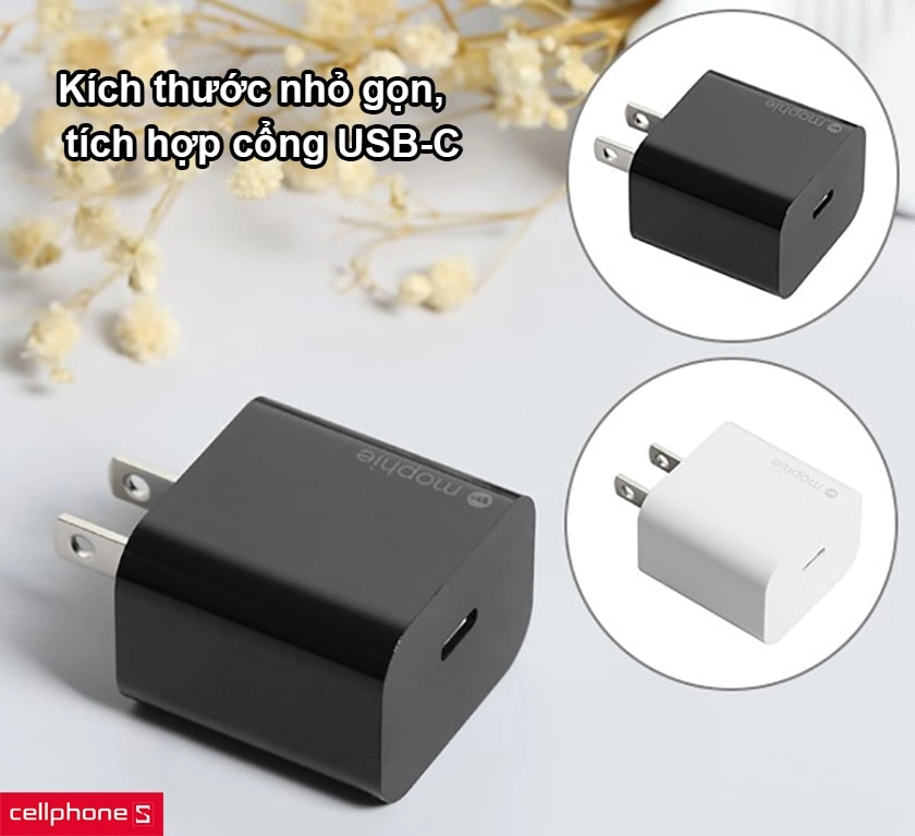 Kích thước nhỏ gọn, tích hợp cổng USB-C