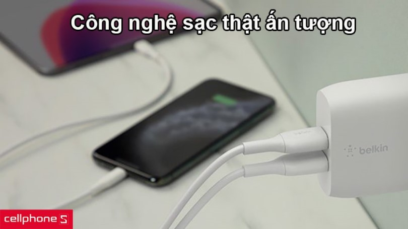 Củ sạc nhanh Belkin WCB002DQWH 2 cổng USB-A 12W