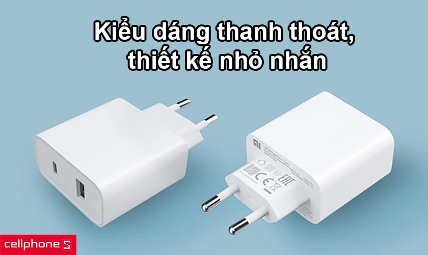 Sạc nhanh Xiaomi 2 cổng USB-A và USB-C AD332EU 33W