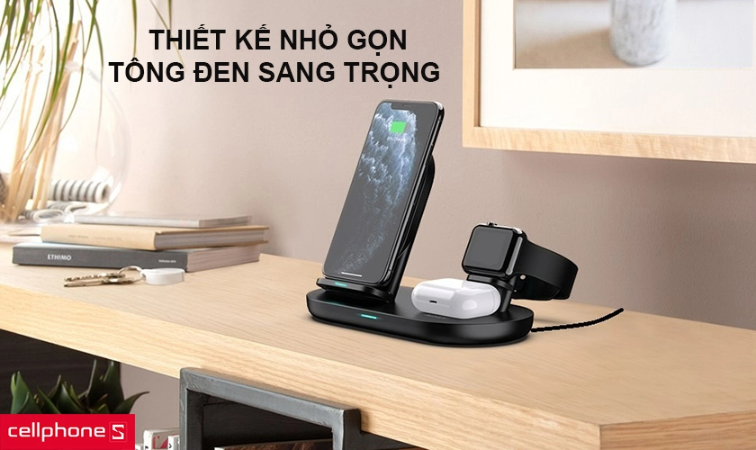 Đế sạc không dây Aukey LC-3A 3 in 1