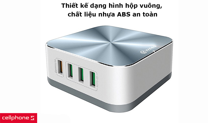 Thiết kế dạng hình hộp vuông, chất liệu nhựa ABS an toàn