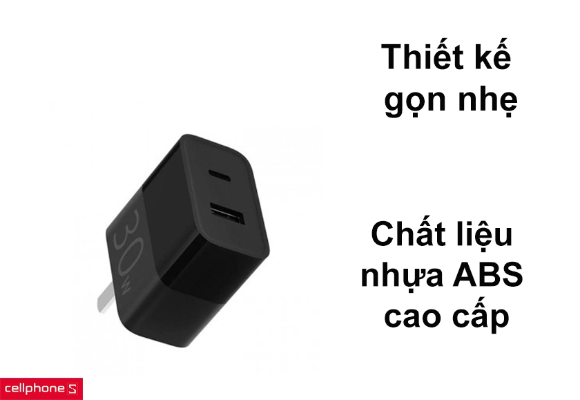 Thiết kế gọn nhẹ, chất liệu nhựa ABS cao cấp