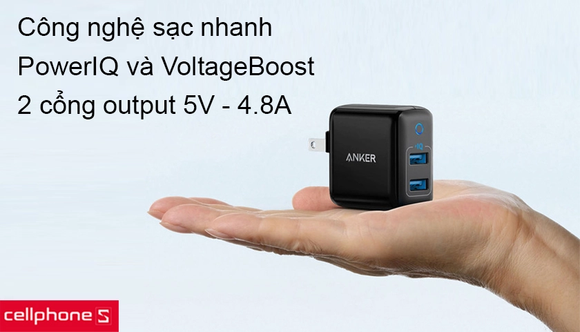 Công nghệ sạc nhanh 24W, sạc nhanh cho cả 2 thiết bị cùng lúc
